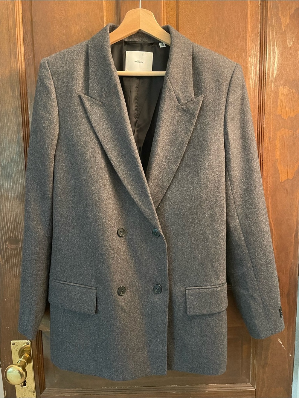 Wilfred Margaux Double-Breasted Wool Blazer (~10)